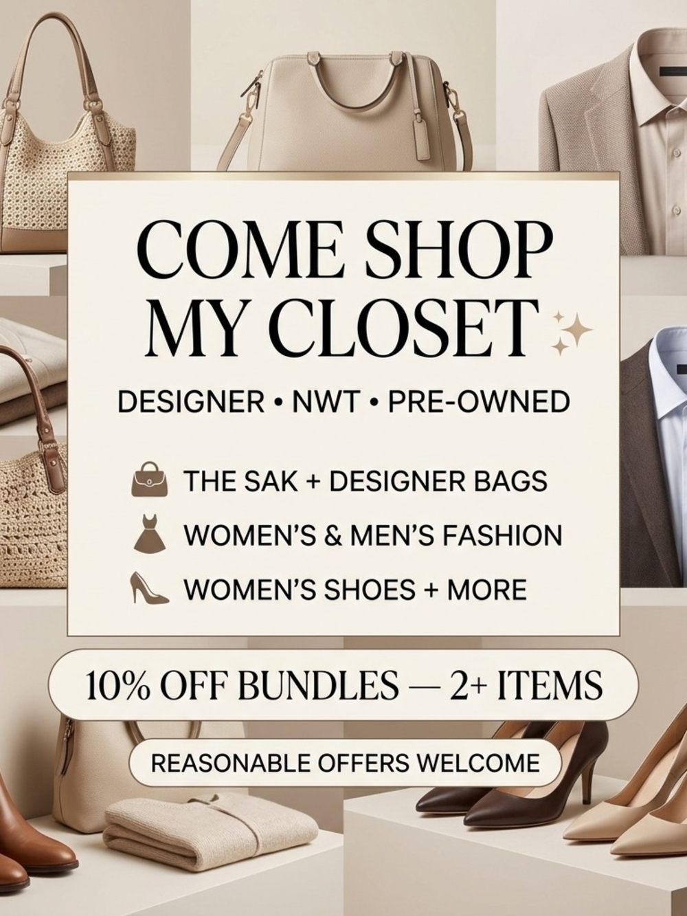 ✨ COME SHOP MY CLOSET | The Sak + Designer Bags | NWT & Pre-Owned